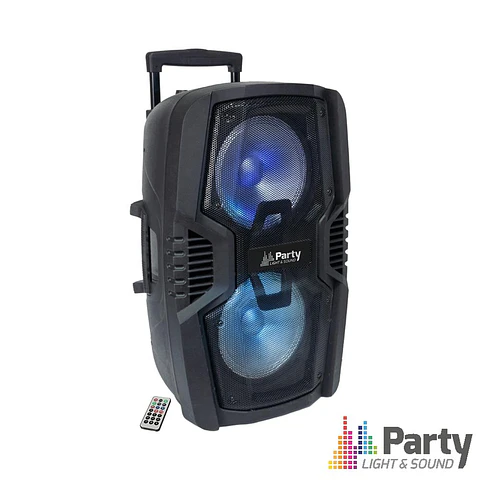 COLUNA AMPLIFICADA 10" 600W USB/AUX/BT/SD/BAT PRETA PARTY