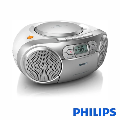 Rádio Portátil FM/CD/AUX/Cassetes C/ Colunas 3" PHILIPS