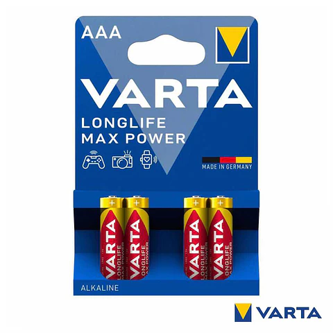Pilha Alcalina LR03/AAA 1.5V 4x Longlife Max Power VARTA