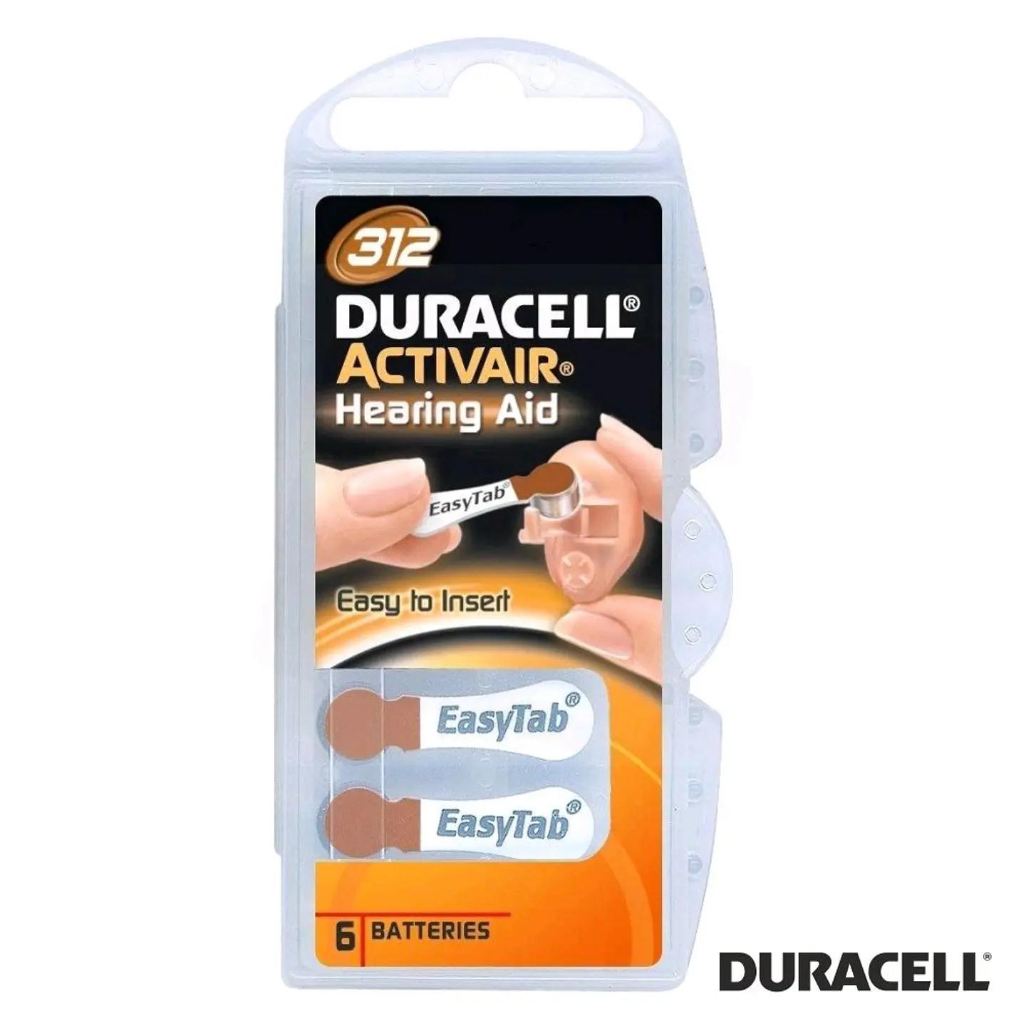 Pilha Botão DA312 Hearing Aid 6x Blister DURACELL 1