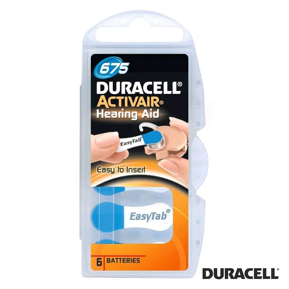 Pilha Botão DA675 Hearing Aid 6x Blister DURACELL 1