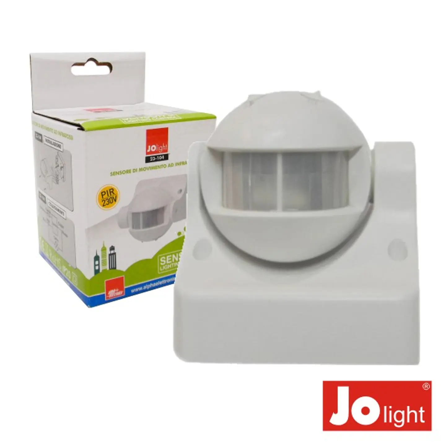 DETECTOR DE MOVIMENTOS PIR DE PAREDE BRANCO JOLIGHT 1