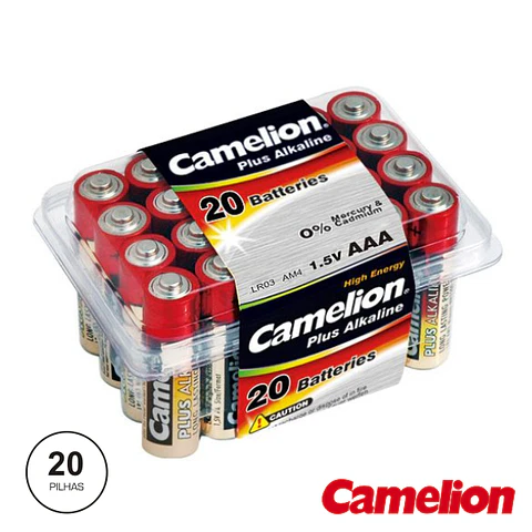 PILHA ALCALINA LR03/AAA 1.5V 20X BLISTER CAMELION