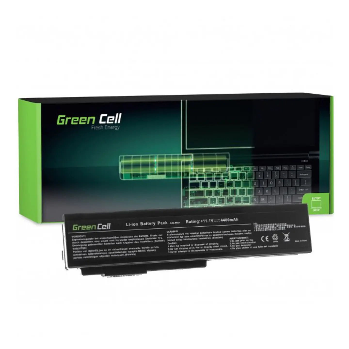 Bateria P/ Portátil Asus 4400mAh 11.1V GREEN CELL 1