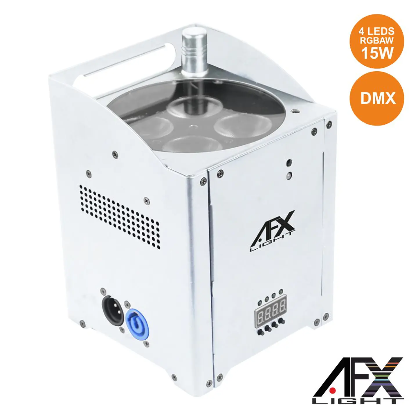 PROJETOR LUZ C/ 4 LEDS 8W RGBAW BATERIA DMX AFXLIGHT 1