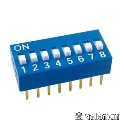 INTERRUPTOR DIP 8 POSIÇÕES VELLEMAN