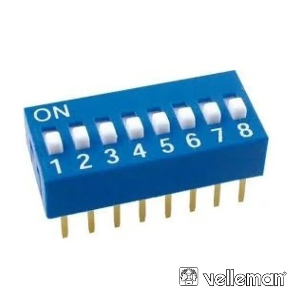 INTERRUPTOR DIP 8 POSIÇÕES VELLEMAN 1