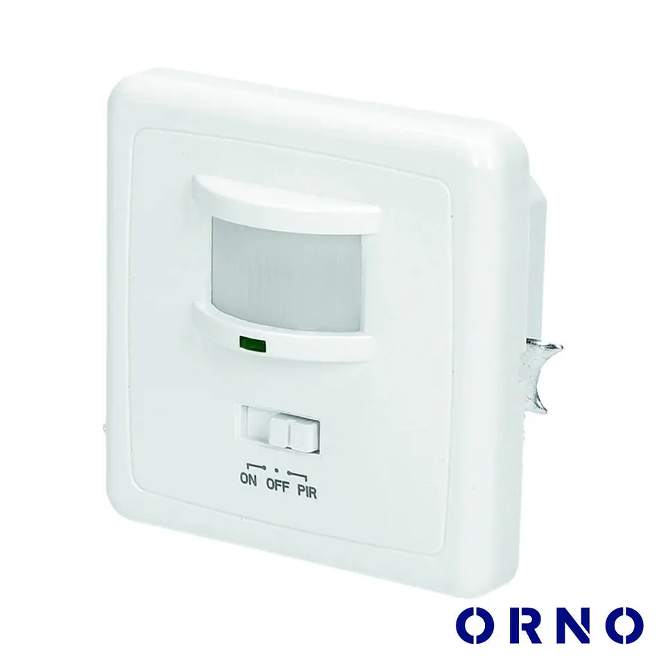Detetor de Movimentos PIR P/ Encastrar Branco ORNO 1