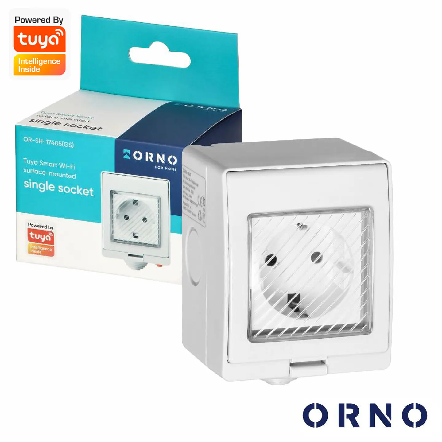 Tomada Elétrica Inteligente P/ Exterior IP55 WiFi TUYA ORNO 1