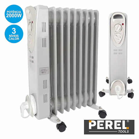 RADIADOR A ÓLEO 2000W 9 ELEMENTOS PEREL