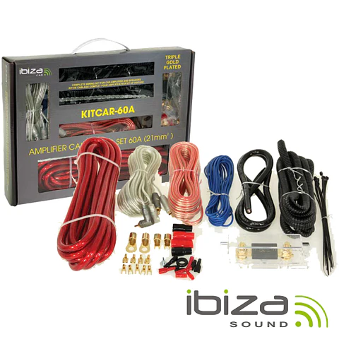 KIT DE CABOS COMPLETO P/ AMPLIFICADOR/COLUNAS 60A IBIZA