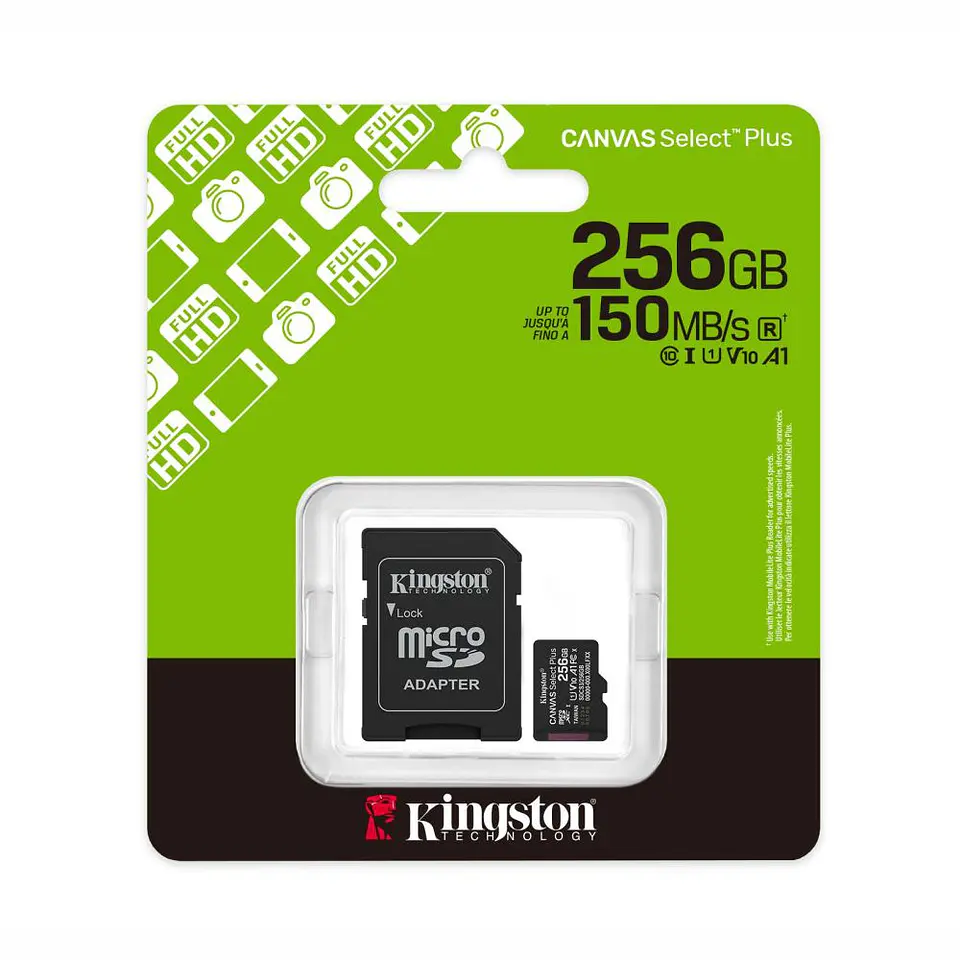 Cartão Memória Micro SDXC 128GB UHS-I Adaptador KINGSTON 1
