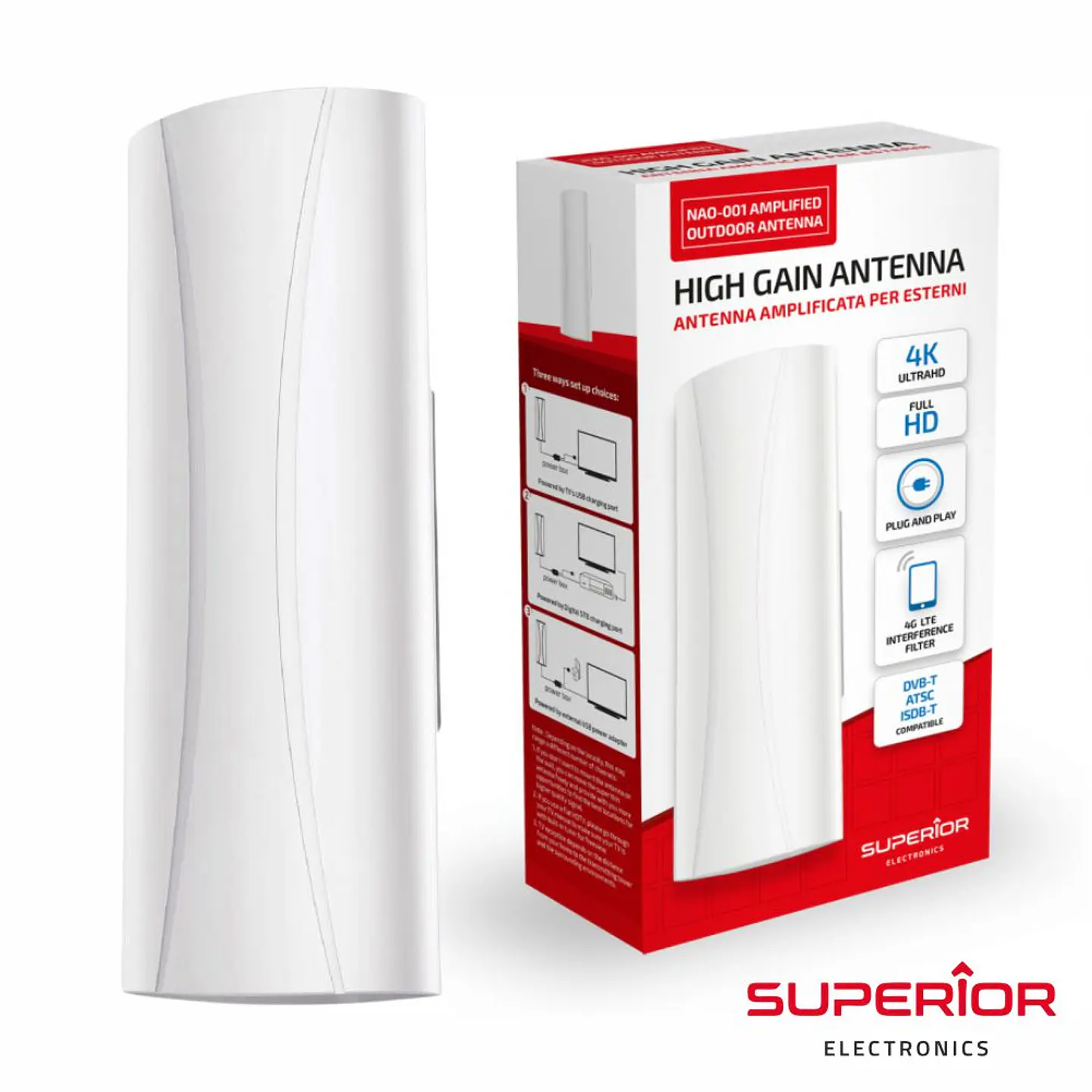 Antena Tdt Exterior Amplificada SUPERIOR 1