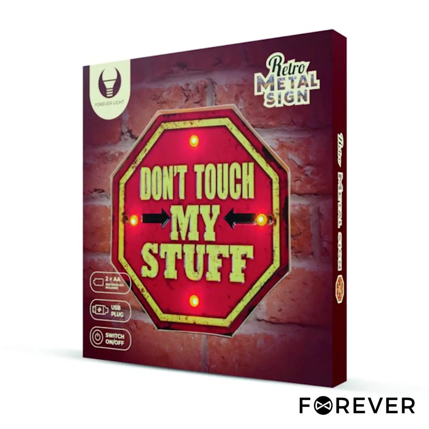 Placa em Metal Decorativo Retro FOREVER 1