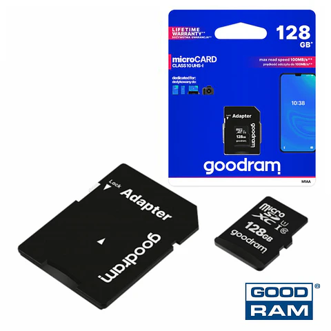 Cartão Memória Micro SD 128Gb UHS-I Adaptador GOODRAM