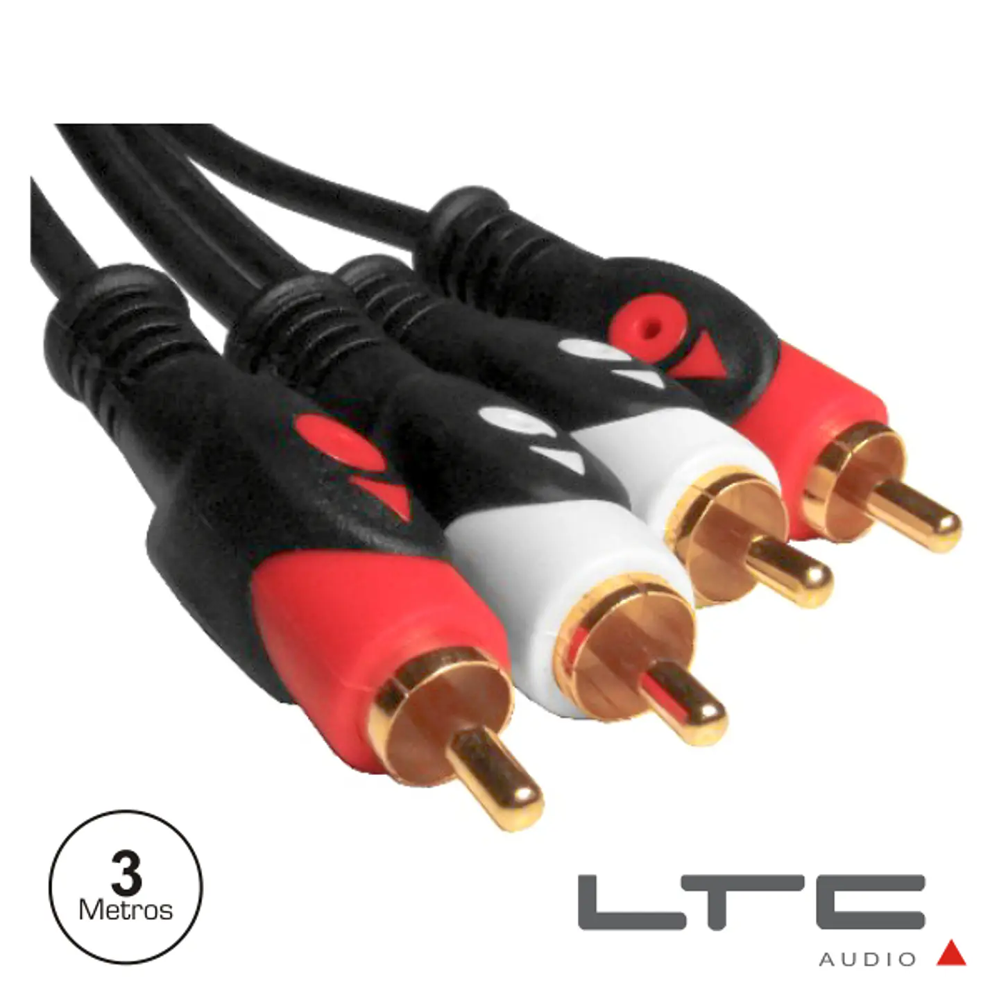 CABO 2-RCA MACHO / 2-RCA MACHO DOURADO 3M LTC 1
