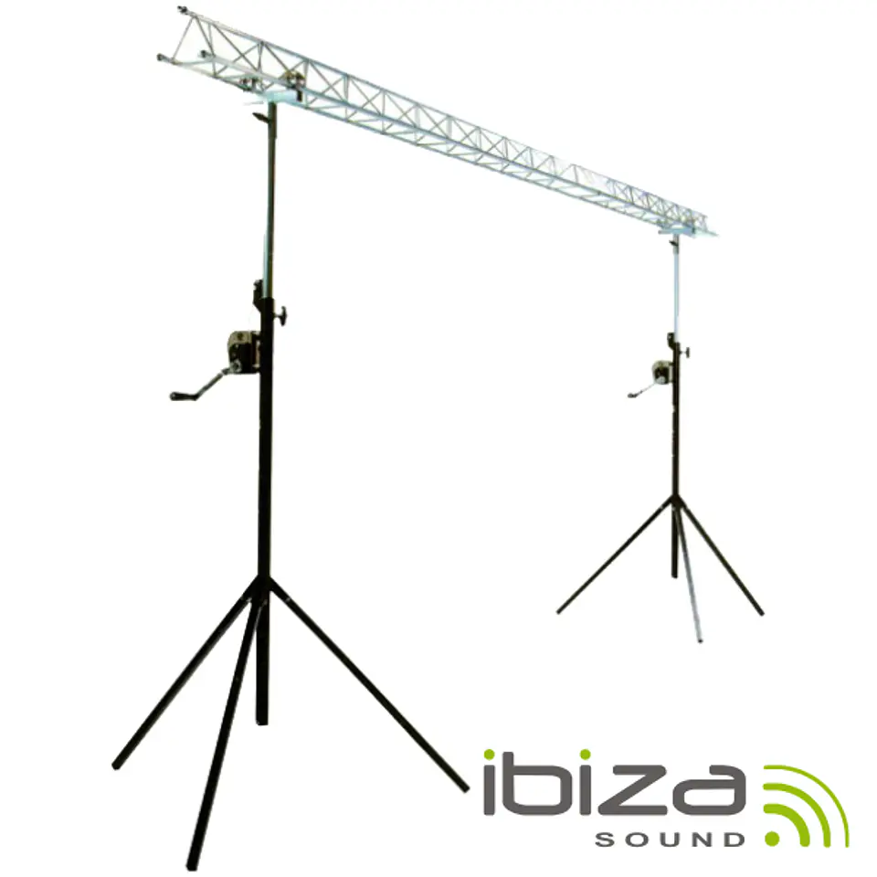 SUPORTE P/ LUZES 2 BARRAS MANIVELA 1.5-3M 12 APARELHOS IBIZA 1