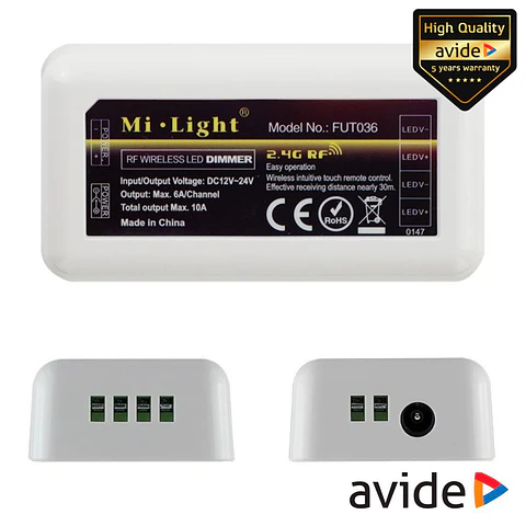 Controlador P/ Fita LEDS Monocor 12V/24V 10A AVIDE