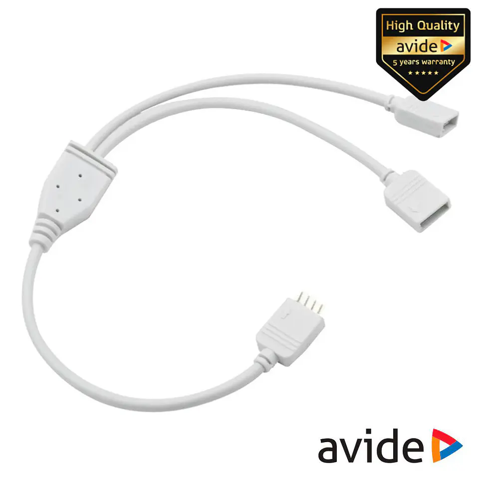 Adaptador de Duas Vias P/ Alimentação de Fitas LED RGB AVIDE 1