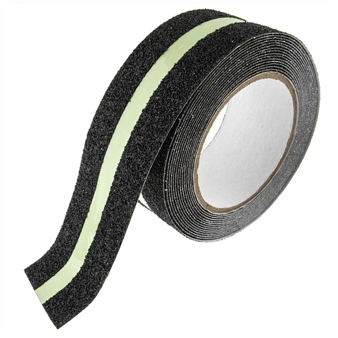 Fita Antiderrapante Preta/Fluorescente 50mm x 5m