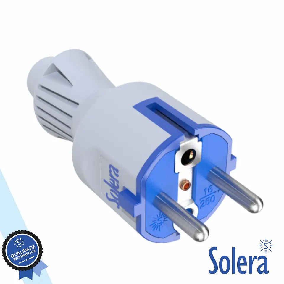 Ficha Schuko Macho 16A/250V Branco SOLERA 1