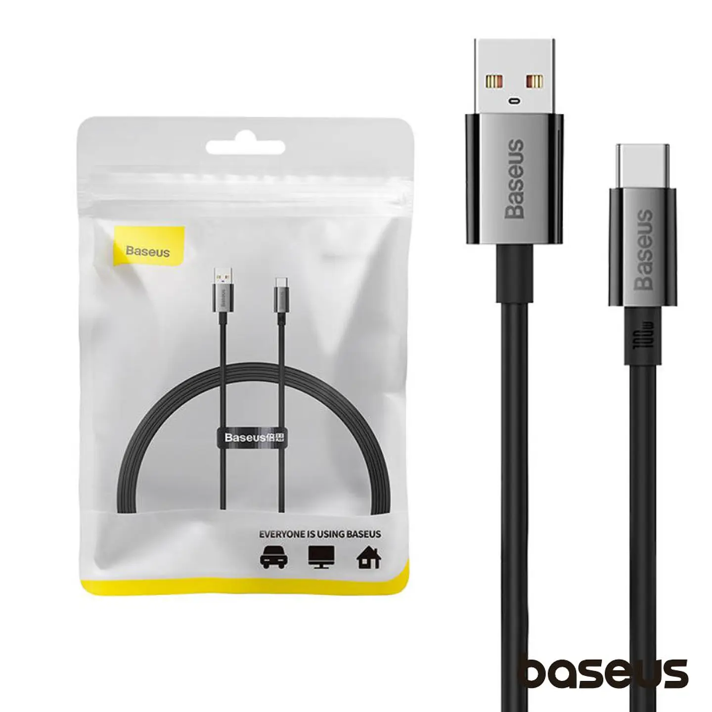 Cabo USB-A Macho P/ USB-C Macho 100W 1.5m BASEUS 1