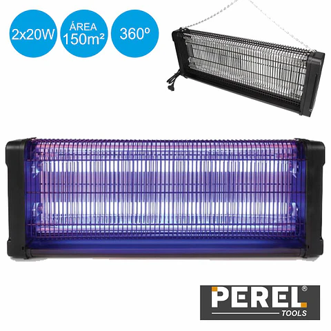 MOSQUITEIRO ELÉCTRICO 2X20W 360º PEREL