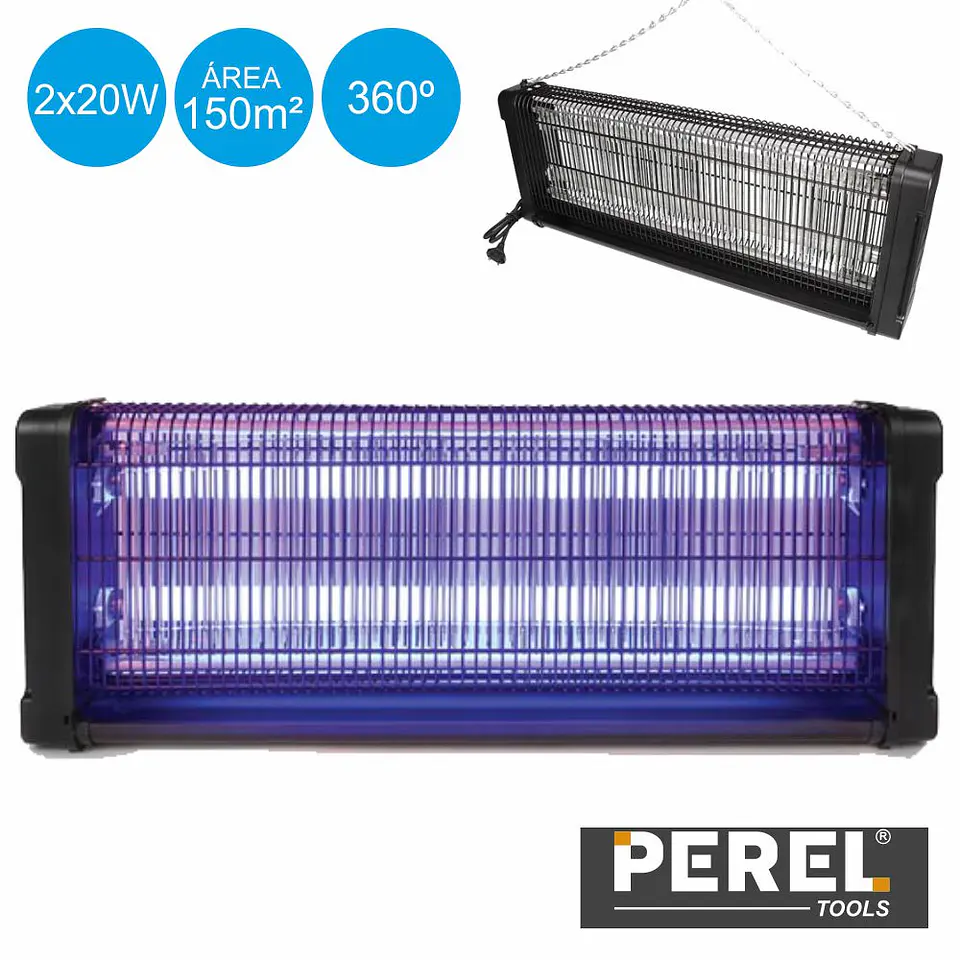 MOSQUITEIRO ELÉCTRICO 2X20W 360º PEREL 1