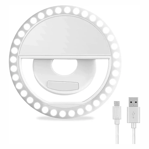 Anel de Luz P/ Telemóvel Universal Branco