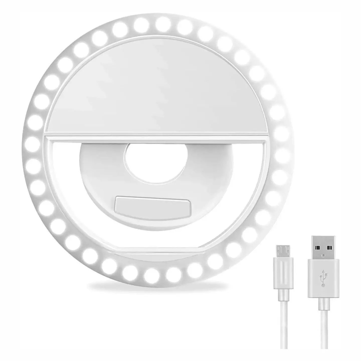 Anel de Luz P/ Telemóvel Universal Branco 1