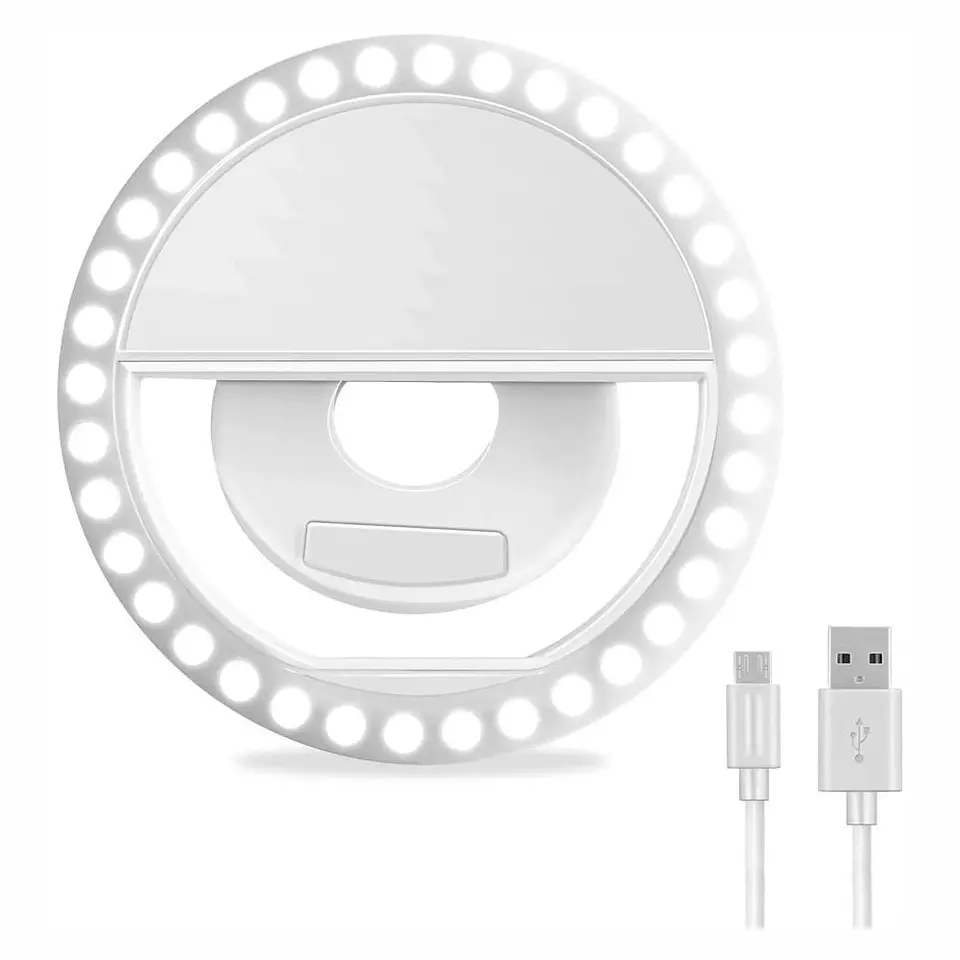 Anel de Luz P/ Telemóvel Universal Branco 1