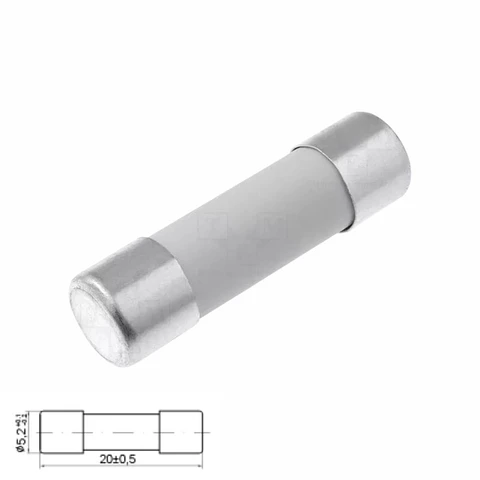 Fusível Cerâmica 5x20 Fusão Lenta 2.5A