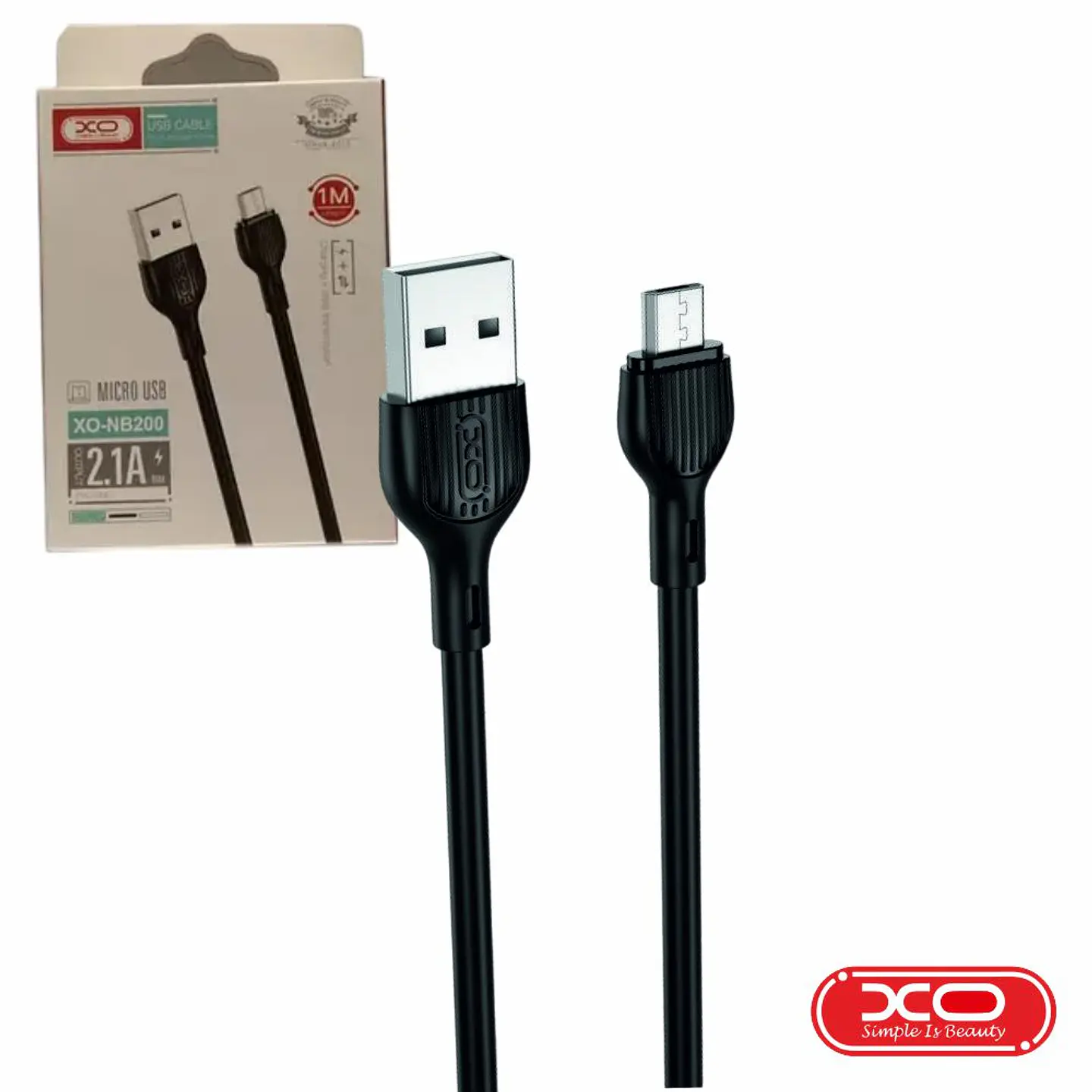 Cabo USB-A Macho P/ Micro USB Macho 2.1A 1m XO 1