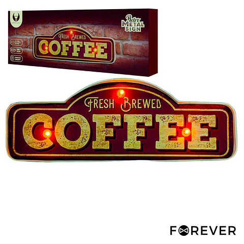 Placa em Metal Decorativo Retro FOREVER