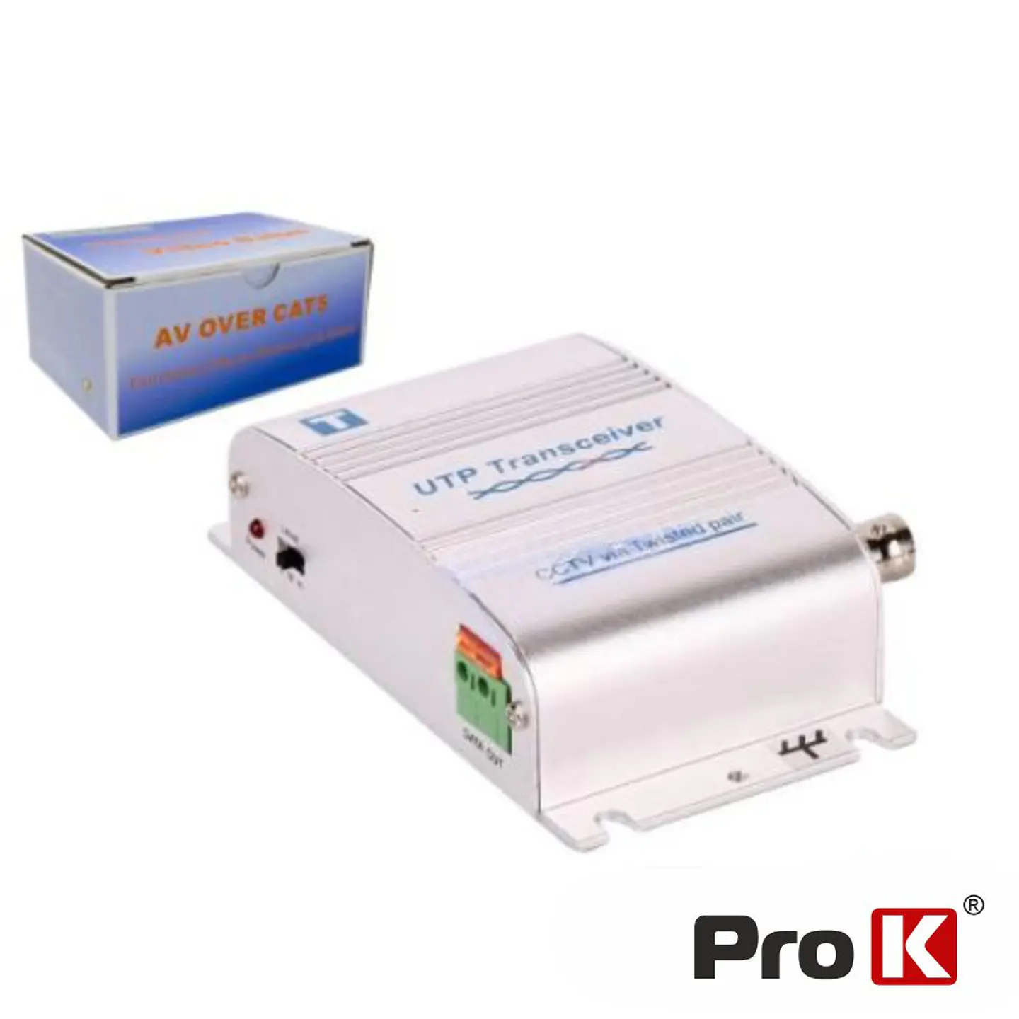 CONVERSOR ACTIVO BALUN VÍDEO ÁUDIO C/ DC CAT5 PROK 1
