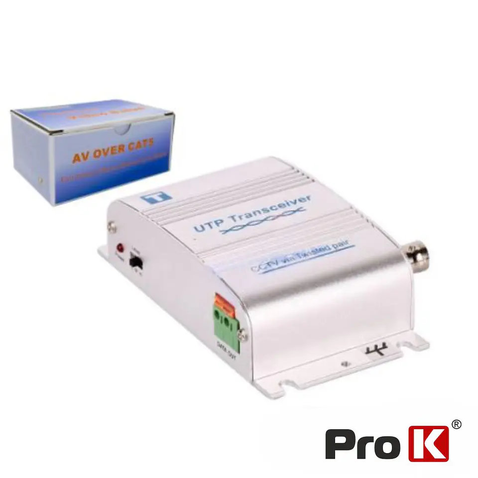 CONVERSOR ACTIVO BALUN VÍDEO ÁUDIO C/ DC CAT5 PROK 1