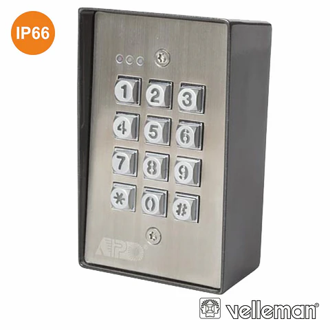 TECLADO ANTI-VANDALISMO E Á PROVA ÁGUA VELLEMAN