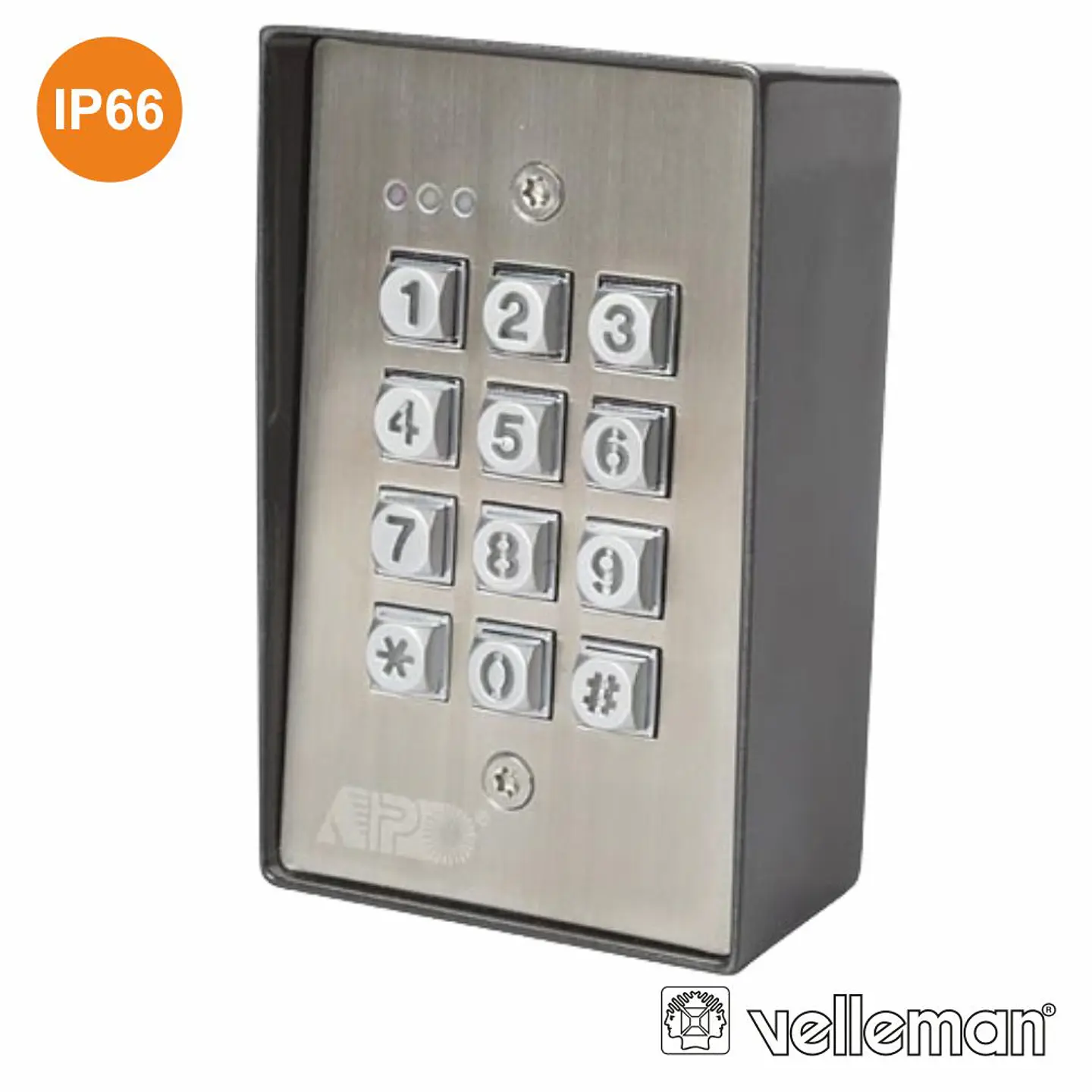 TECLADO ANTI-VANDALISMO E Á PROVA ÁGUA VELLEMAN 1