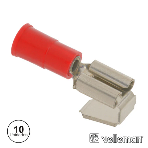 CONJUNTO DE 10 TERMINAIS VERMELHOS 6.35MM