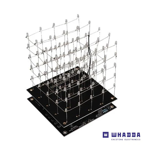 Kit de Montagem Cubo LED Branco 3D WHADDA