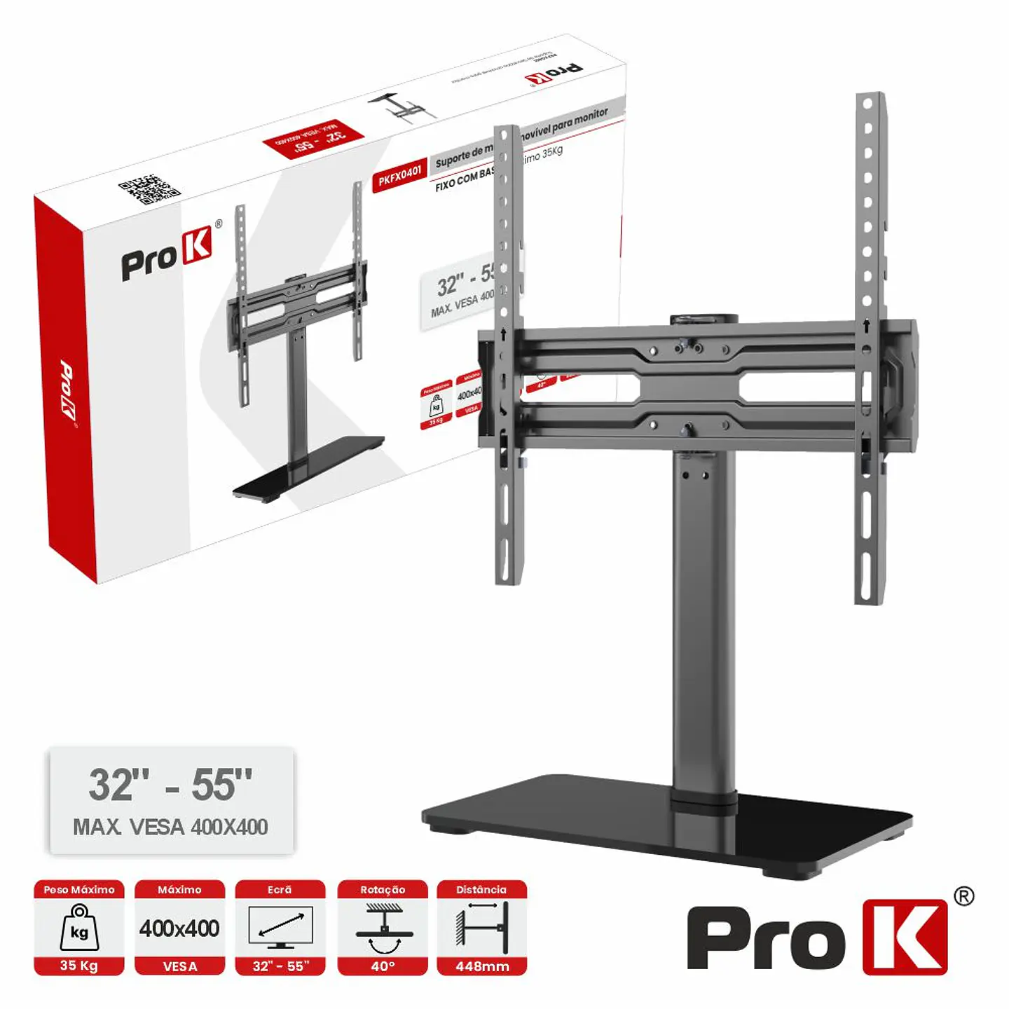 Suporte TV Mesa Inclinável 32-55