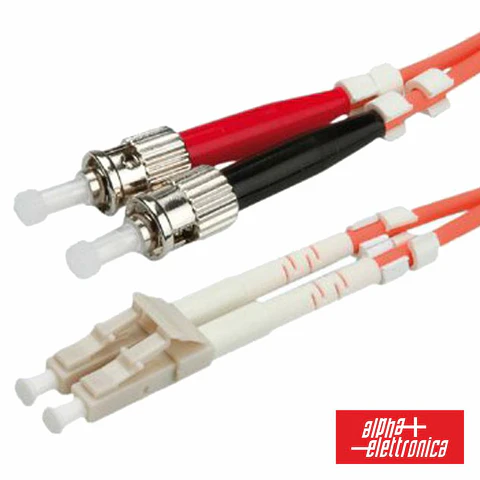 CABO FIBRA ÓPTICA MULTIMODO OM2 3MM ST/UPC-LC/UPC 1M ALPHA