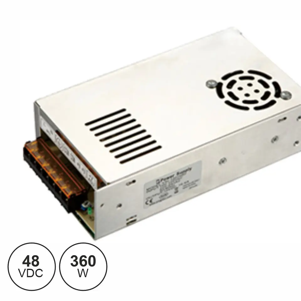 Fonte de Alimentação Industrial 48V 360W 7.5A 1