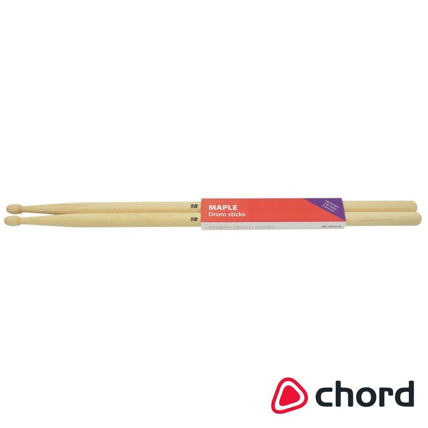 Baquetas Para Bateria 5B Ponta Madeira Maple CHORD 1
