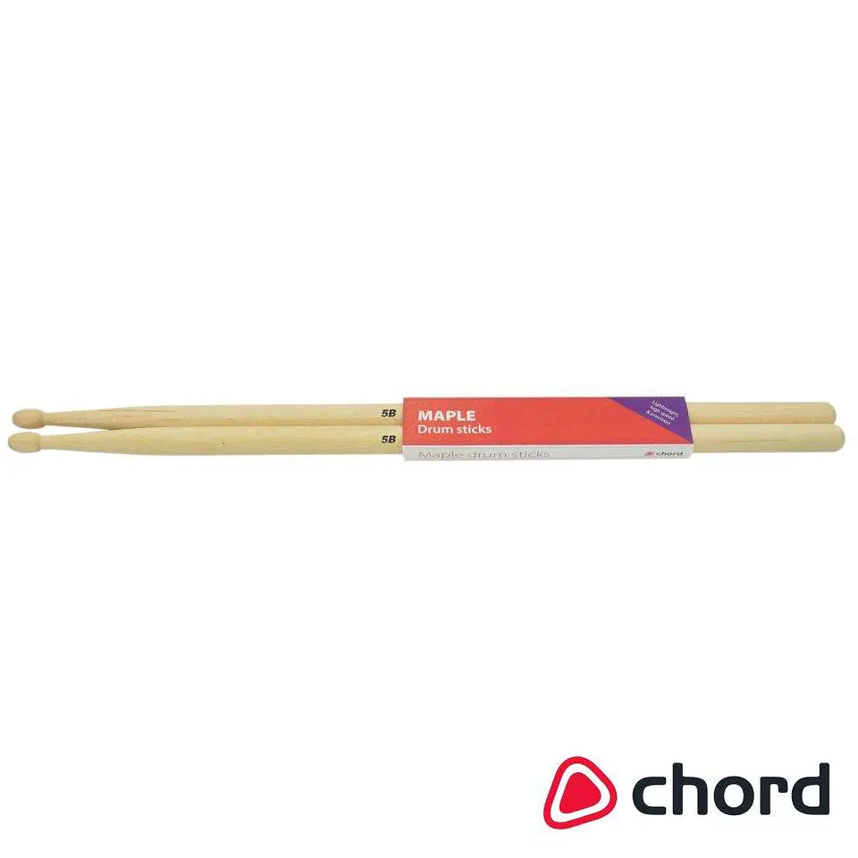 Baquetas Para Bateria 5B Ponta Madeira Maple CHORD 1