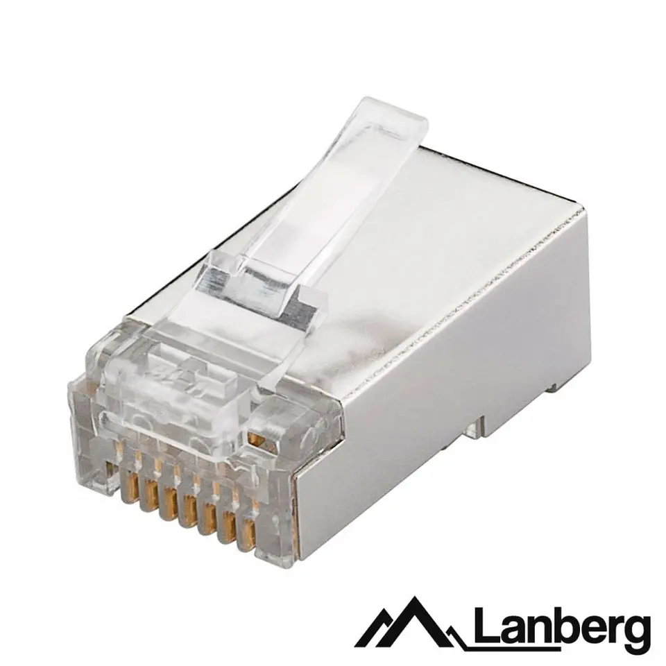 Ficha RJ45 Modular 8p8c CAT5E Metálica 100PCS LANBERG 1