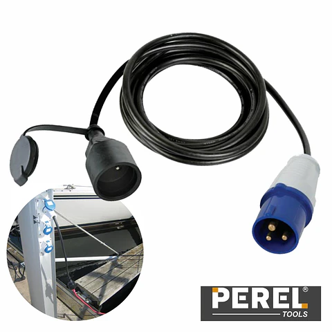 CABO ADAPTADOR C/ TOMADA SCHUKO E FICHA CEE 3M PEREL