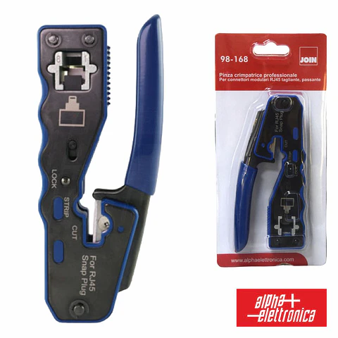 ALICATE DE CRAVAR 8P8C/RJ45 PASSANTE ALPHANET