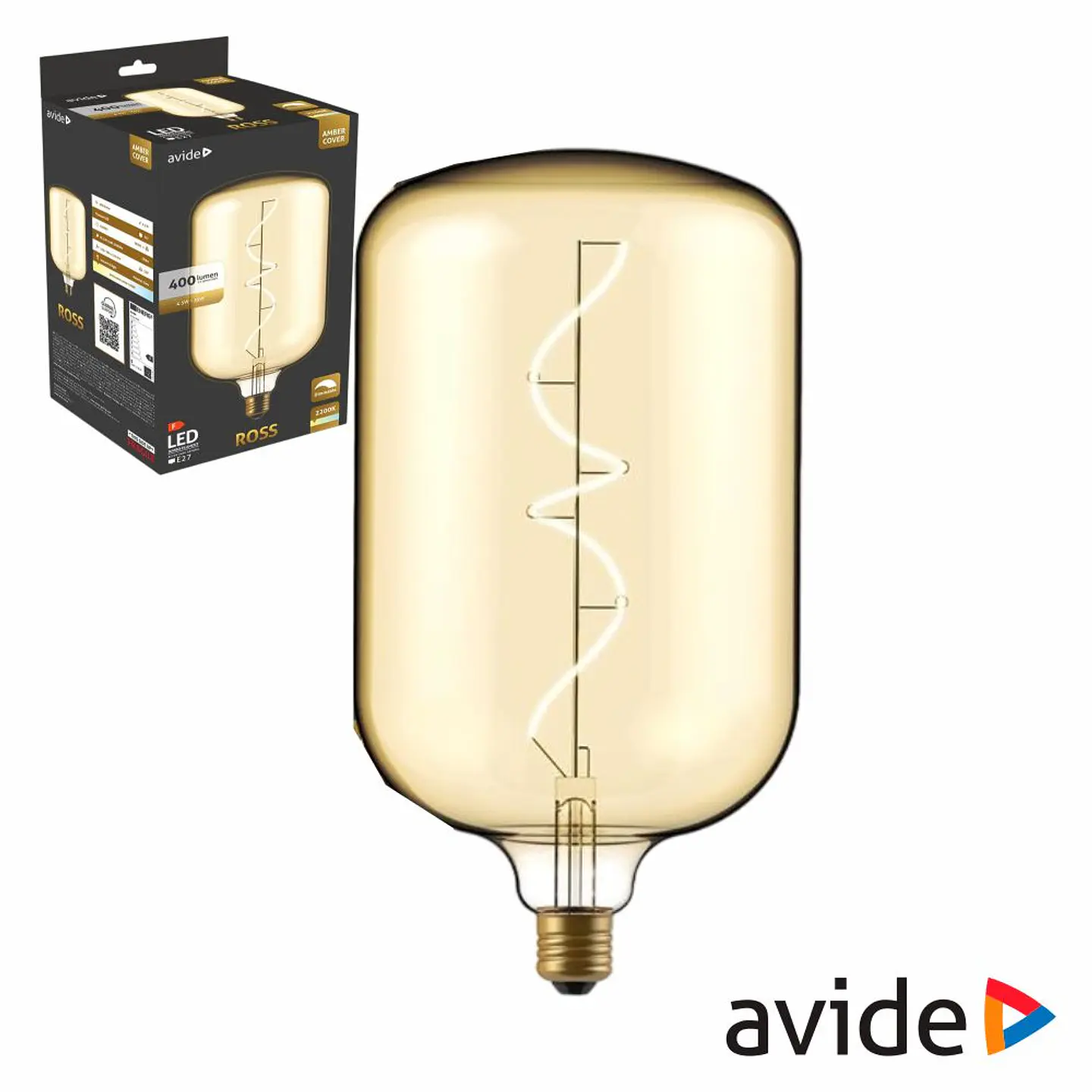 Lâmpada E27 4.5W 240V Filamento 2200K 110lm Dimável Ross 1