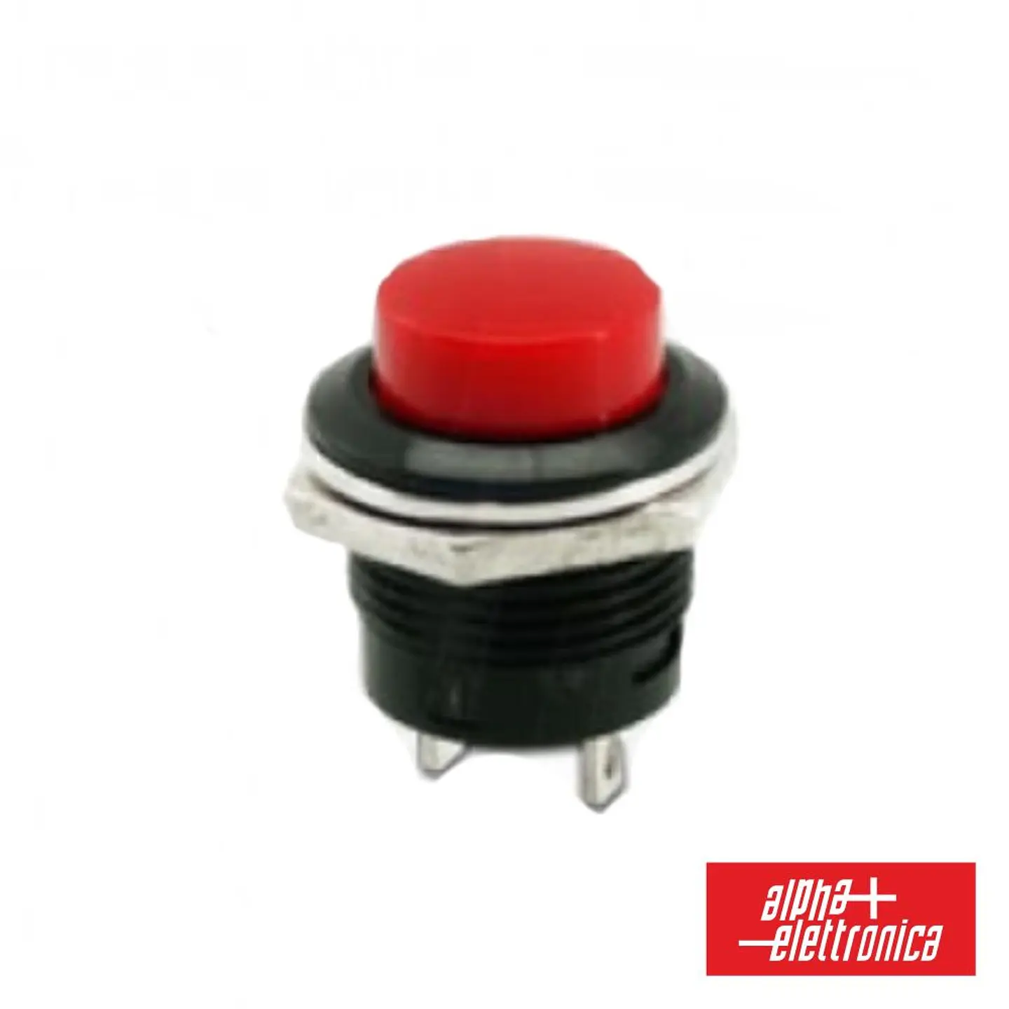 Interruptor Pressão Redondo Normalmente Aberto Vermelho 1